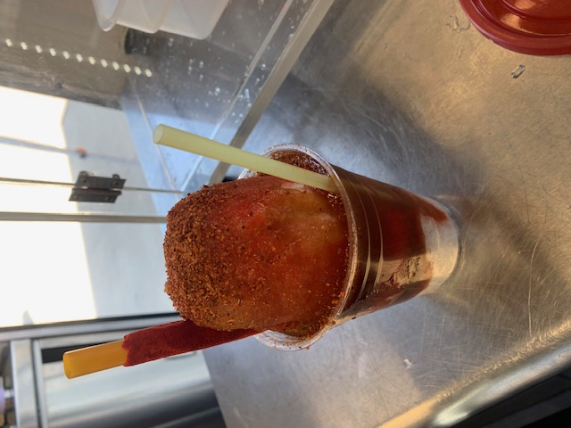 Shaved ice with tamarind style drizzle