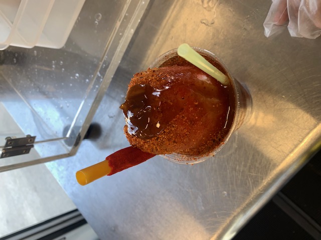 Shaved ice with chili topping